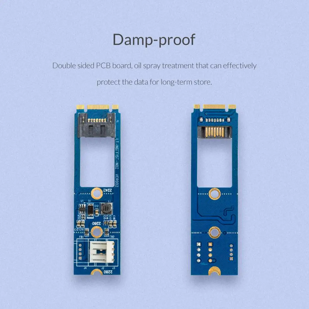 Адаптер ORICO SATA 7PIN к M.2 адаптер NGFF с адаптером питания SSD для 2242 2260 2280 3 | Компьютеры и