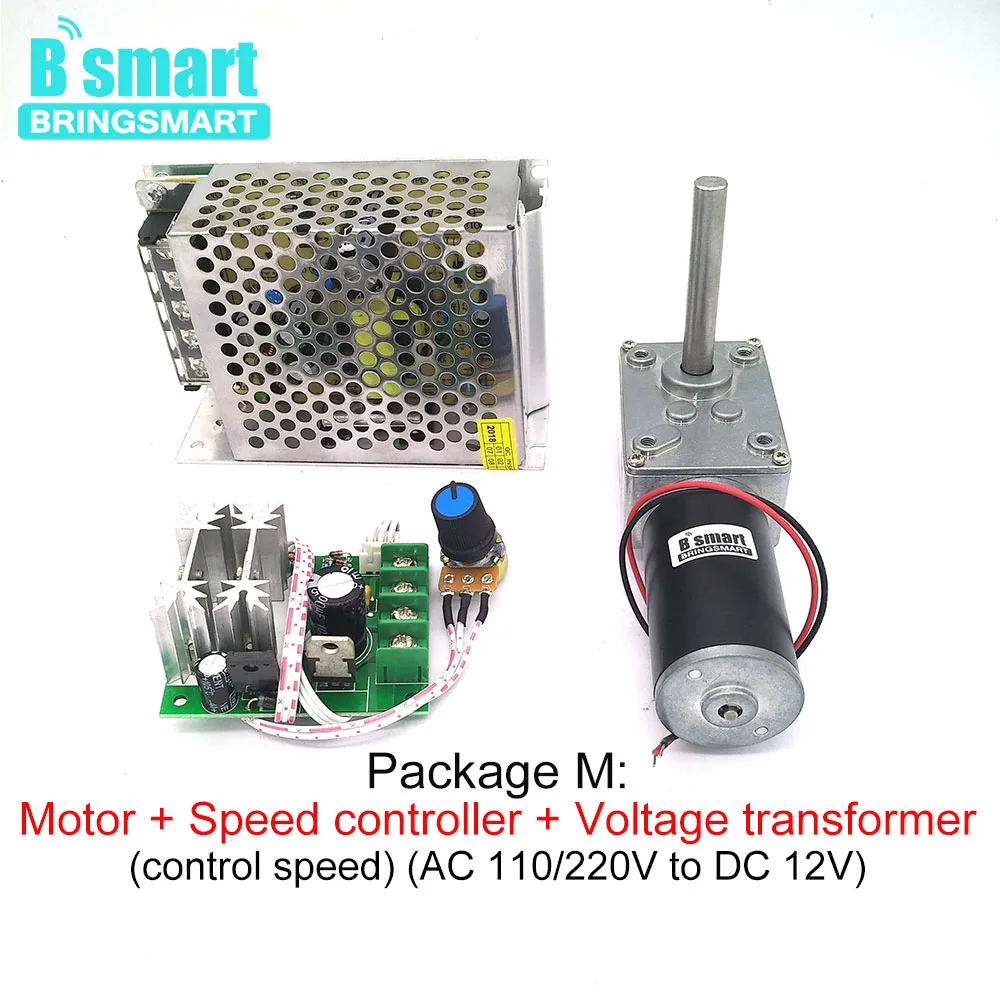 Bringsmart 51 мм длинный вал 5840-31ZY двигатель постоянного тока червь Шестерни 12V Шестерни двигатель с высоким крутящим моментом 24v CW по и против часовой стрелки с самоблокирующийся Функция
