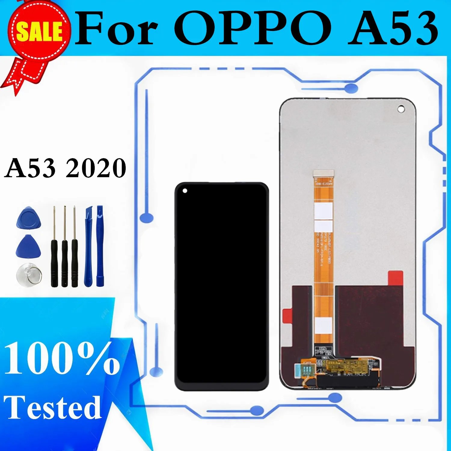 

ЖК-дисплей для Oppo A53 2020 CPH2127 / OPPO A53s 2020, ЖК-дисплей, детали для замены для OPPO A53 4G/кодирующий преобразователь сенсорного экрана в сборе LCD
