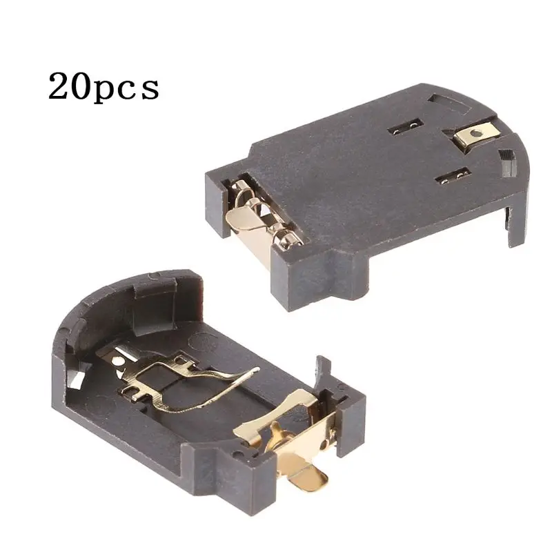20 шт. пластиковый корпус CR2032 SMD Кнопка батарейный отсек держатель розетки Прямая
