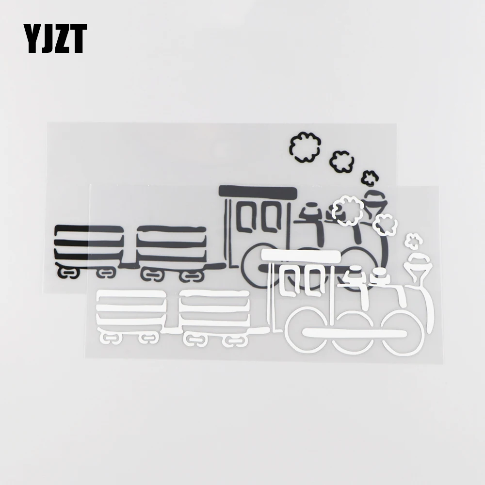 

Наклейка 1A-0101, YJZT, 18,5 см х 8,8 см, паровоз, мультяшный узор, виниловые наклейки на машину
