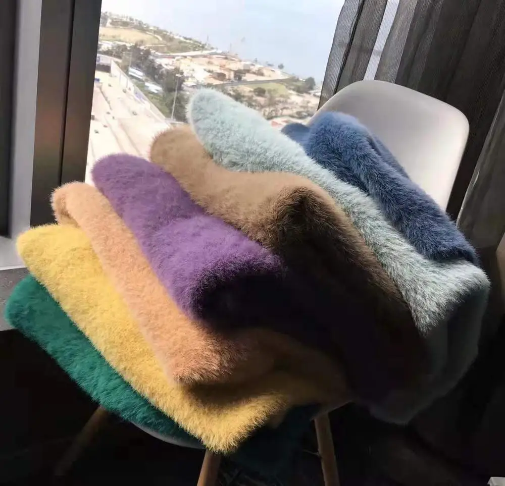 

Werynica Women Autumn Winter Mink velvet Sweater Korean style Lantern sleeve cozy Knitted warm female pullover loose sweater