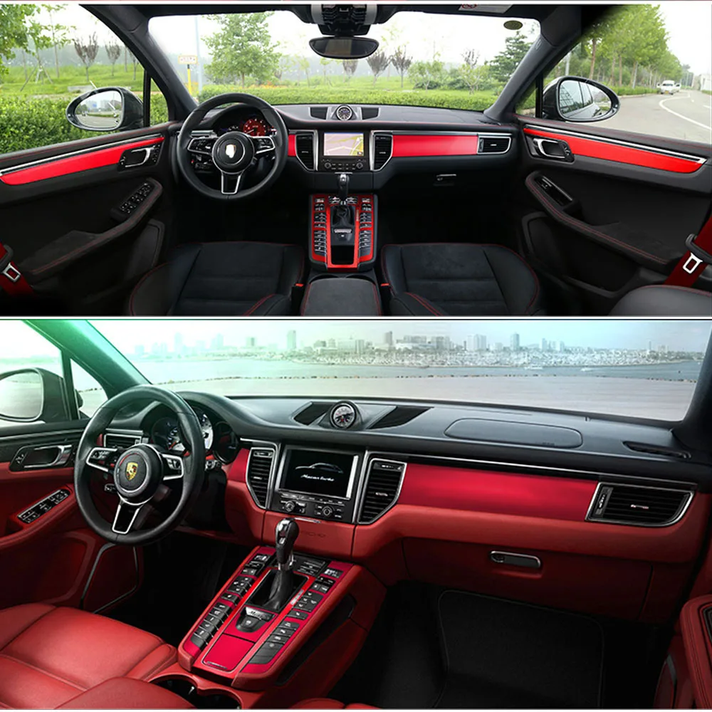 Для Porsche Macan 2014 2018 панель Центрального управления дверная ручка наклейки из