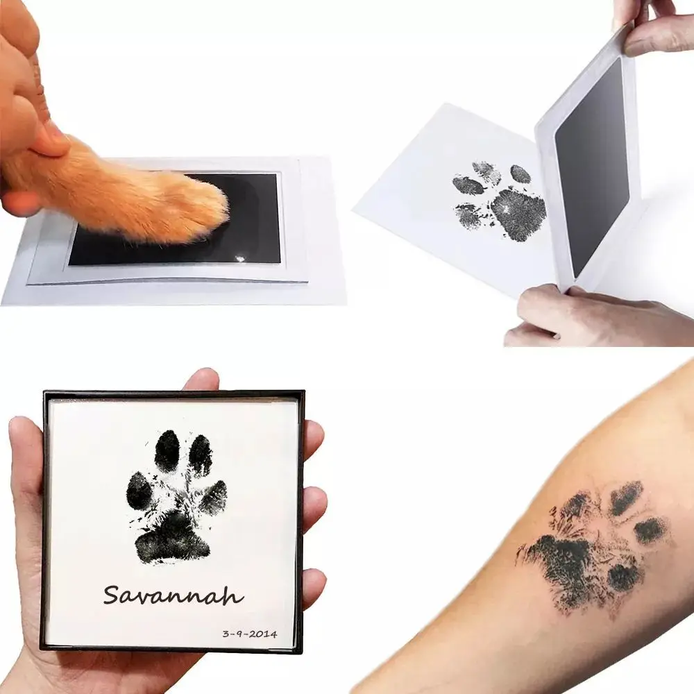 Lustige Haustier Footprints Handabdruck Tinte Pads BABI Für 0-6 Monate Neugeborenen Haustier Hund Katzen Pfote Druckt Souvenir Freies verschiffen