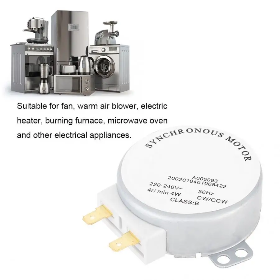 TYJ50-8A7 Микро Синхронный двигатель AC 220-240V 4RPM CCW/CW для реверсивного синхронного