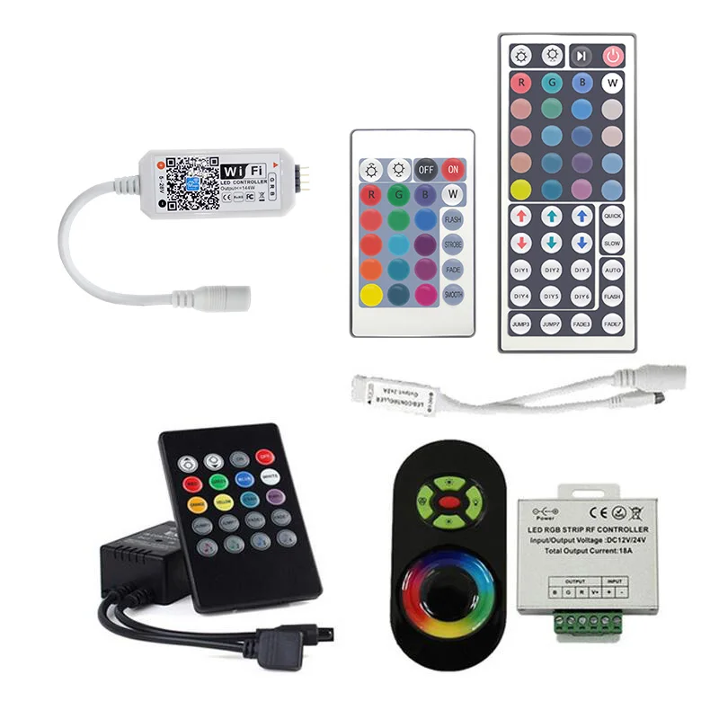 

24Keys LED RGB Controller DC12V IR Remote Controller for SMD 3528 5050 RGB LED Strip Lights