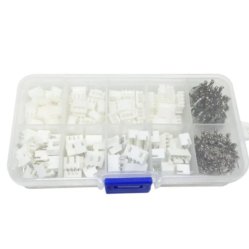 

250pcs/lot 50Sets/box kit 2.54mm XH2.54 2p 3p 4 pin Connector plug + straight needle + terminal socket Header wire Adaptor Y A S