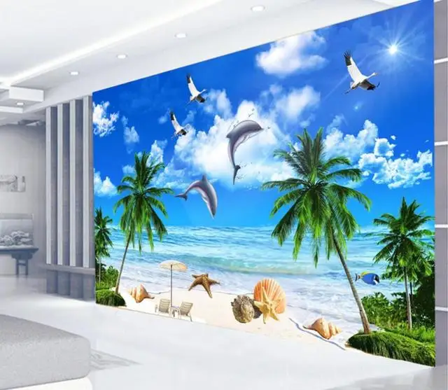 Самоклеящиеся обои на заказ 3D настенная Фреска для пола в Эгейском