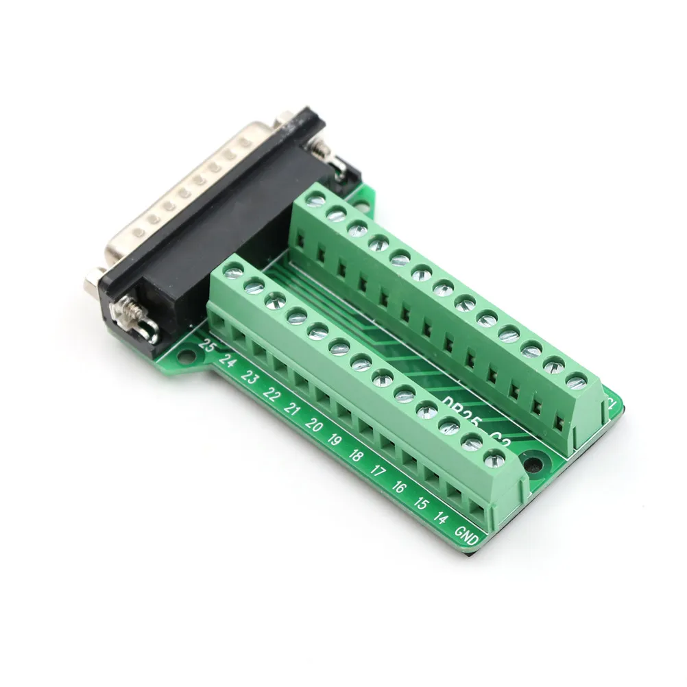 1 шт. новые DB25 мужской 25Pin Plug Breakout печатной платы 2 ряда терминалы инструменты для