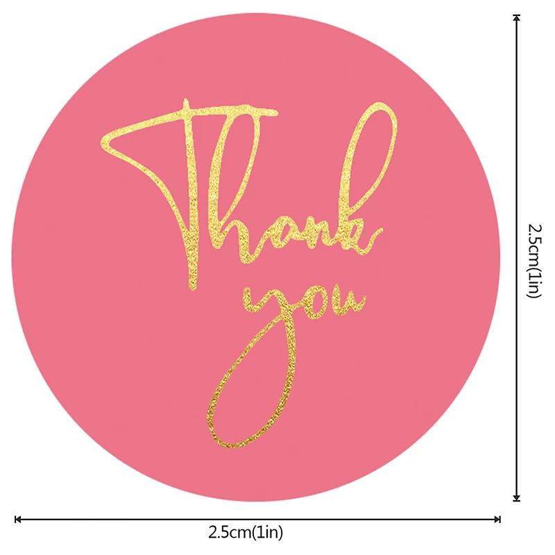 

500Pcs/Roll Thank You Sticker Round Seal Labels for Business Gift Decor
