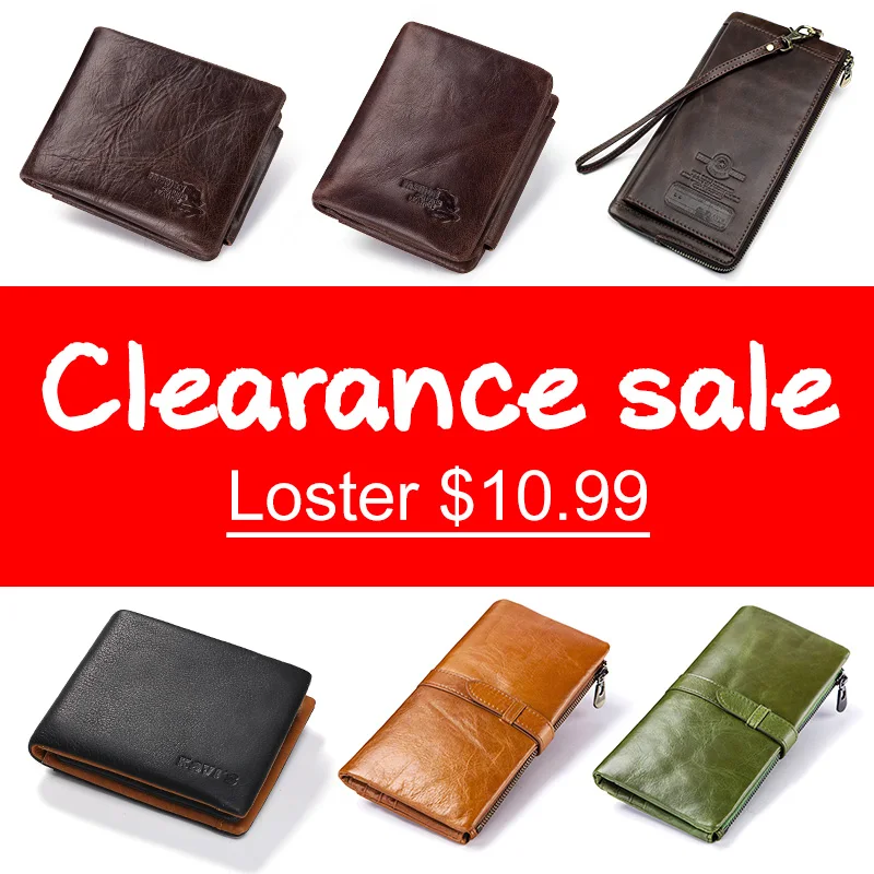 Кошелек KAVIS Rfid из 100% натуральной кожи Женский кошелек для монет Короткий Мужской