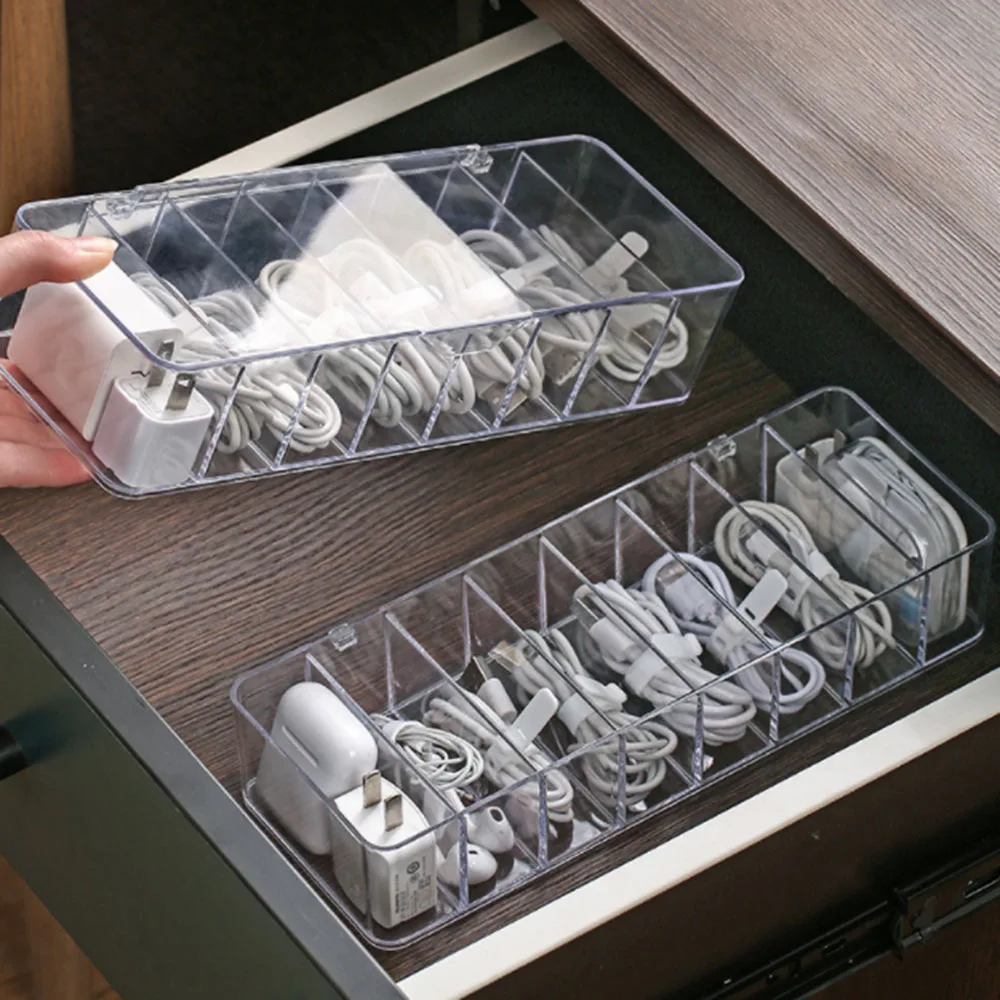 

Cable Storage Box Power Strip Wire Case Anti Dust Charger Socket Organizer Network Line Storage Bin Charger Wire Management