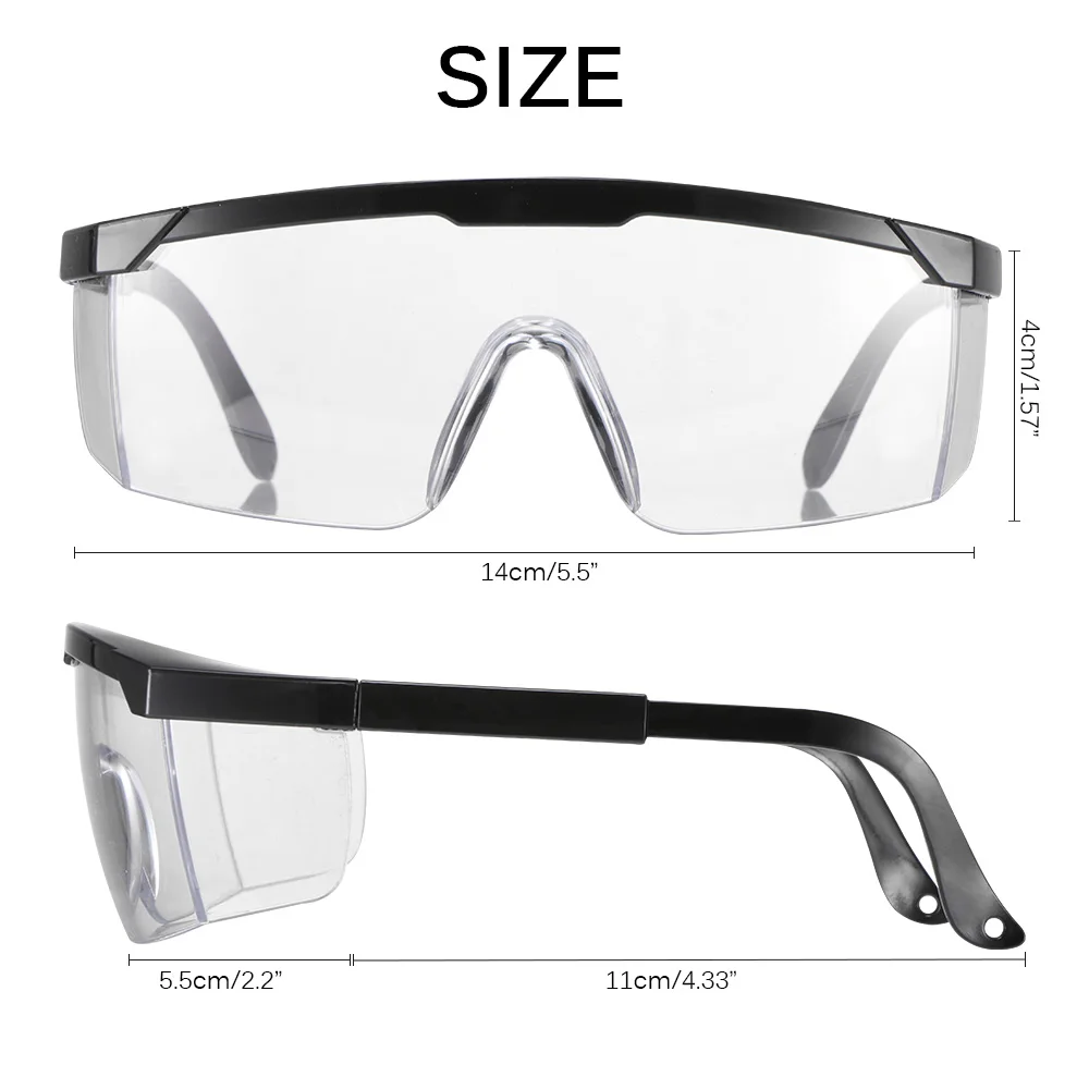 

Eye Protector Safety Goggles Eyes Windproof Dustproof Resistant Transparent Glasses Protective Working Eyewear Safety Glasses