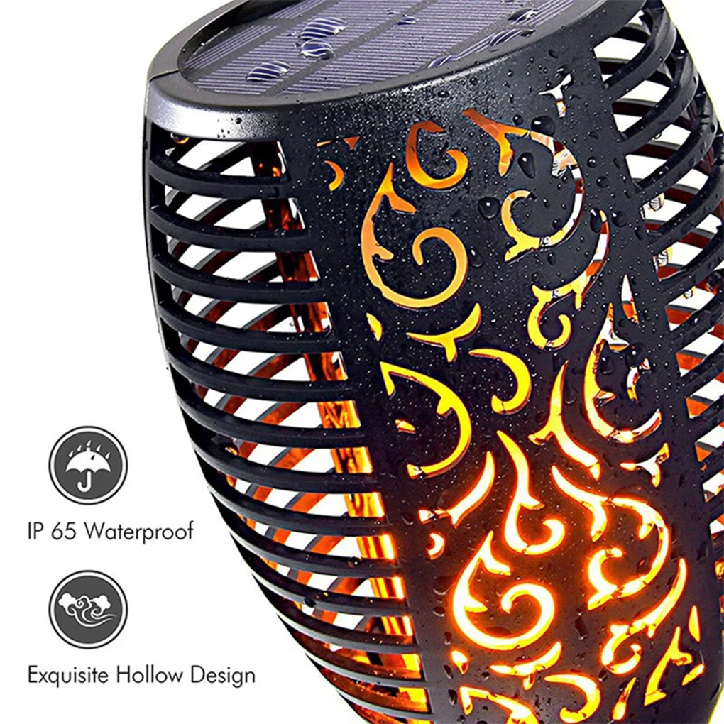 

Garden Flame Light LED Solar Lawn Decoration Light Flashlight Waterproof Courtyard Channel Decoration Light, 96 LED, 1 Piece