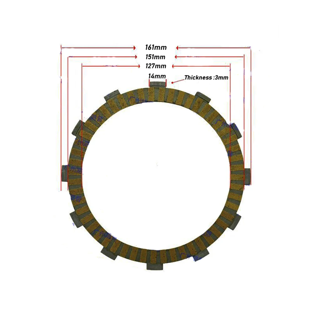 Детали для двигателя мотоцикла 9 шт комплект фрикционных пластин сцепления Suzuki