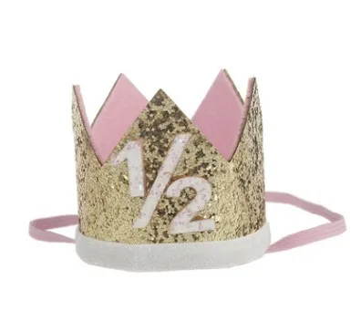 Кавайная шляпа для мальчика 1 шт. первого дня рождения голубая серебристая