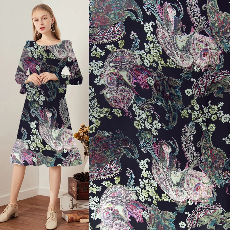 Цветочный и Пейсли дизайн шелк выгоревший ткань смешанная SBO078|Ткань| |