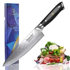 Кухонный нож шеф-повара SUNNECKO VG10, лезвие из нержавеющей стали G10, японское лезвие со стальным сердечником, огранка из дамасской стали, 8 дюймов