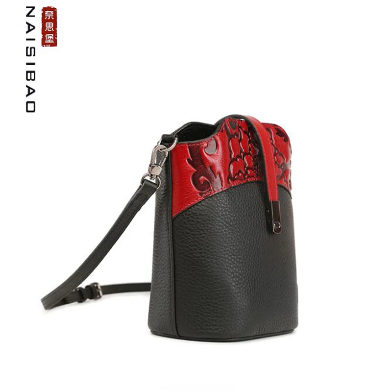 NAISIBAO тиснение из коровьей кожи роскошные сумки женские известного бренда Сумки