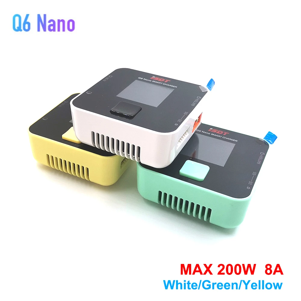 Балансирующее зарядное устройство ISDT Q6 Nano 200 Вт 8A 2 6S Lipo для радиоуправляемого