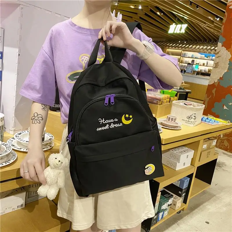 

Рюкзак женский однотонный, школьный, водонепроницаемый, для девочек-подростков