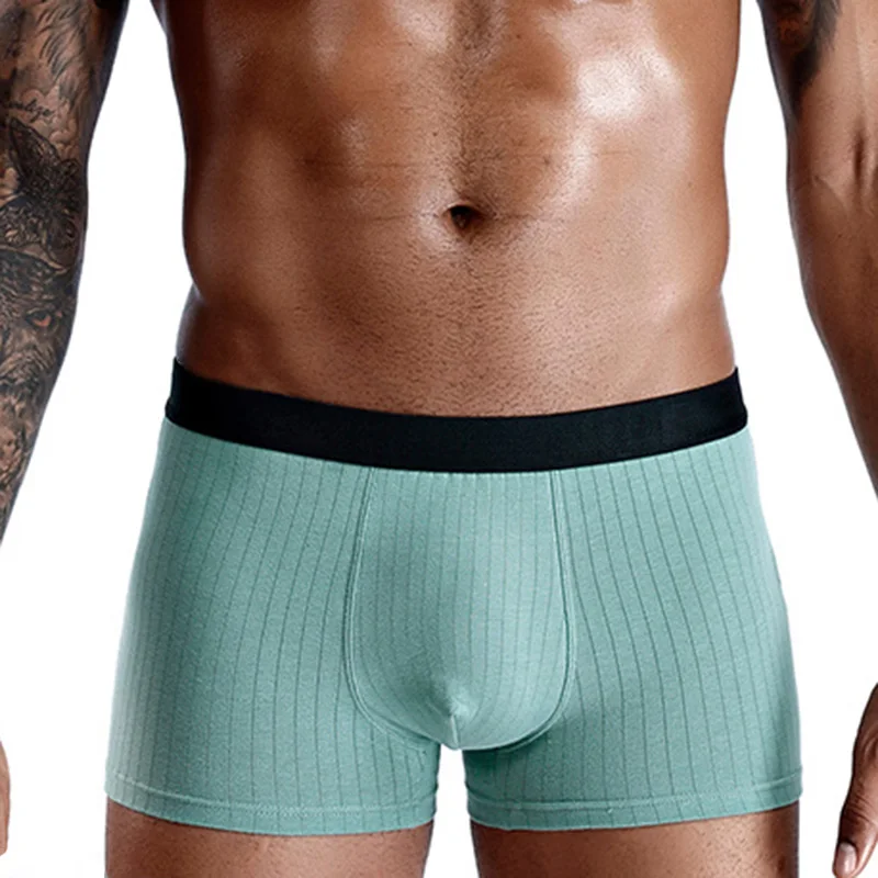 4 шт./лот Мужское нижнее белье однотонные хлопковые боксеры шорты мужское мужские