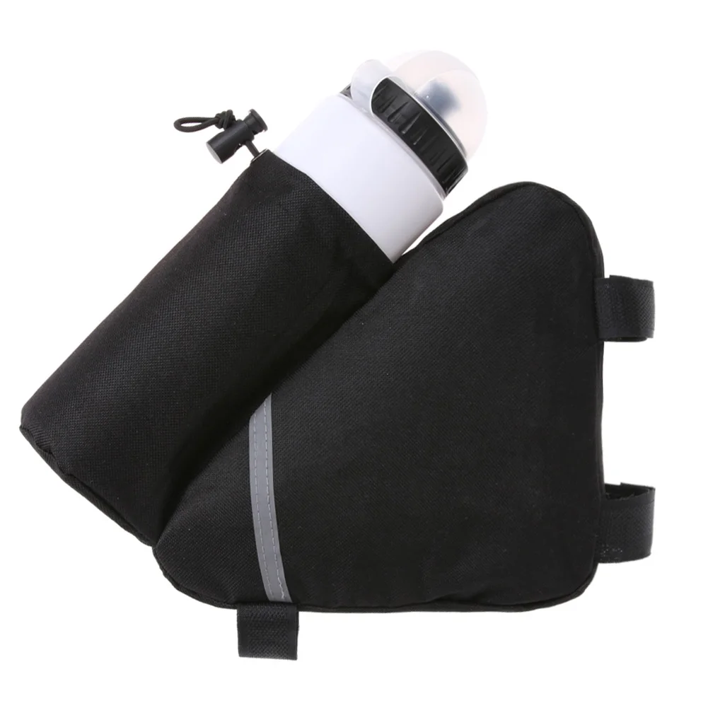 Треугольная велосипедная сумка с сумкой для бутылки водой на переднюю раму