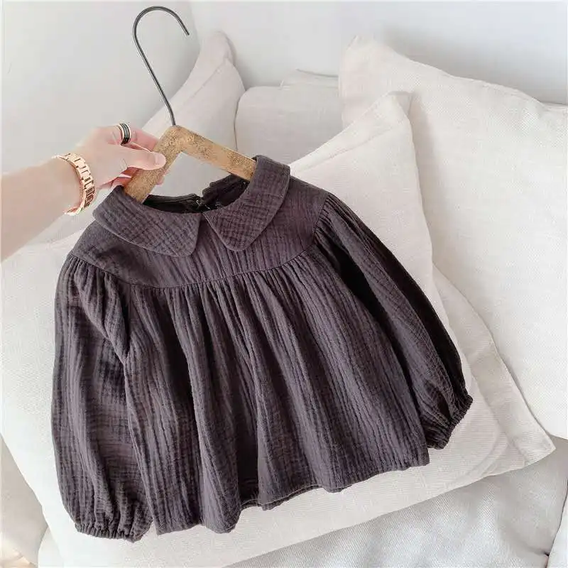 Детские осенние новинки 2020 осенняя одежда для девочек рубашки с длинными