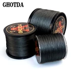 Рыболовная леска GHOTDA PE плетеная черная многонитевая рыболовная леска прочная соленая вода 4 нити 300 м 500 м 1000 м