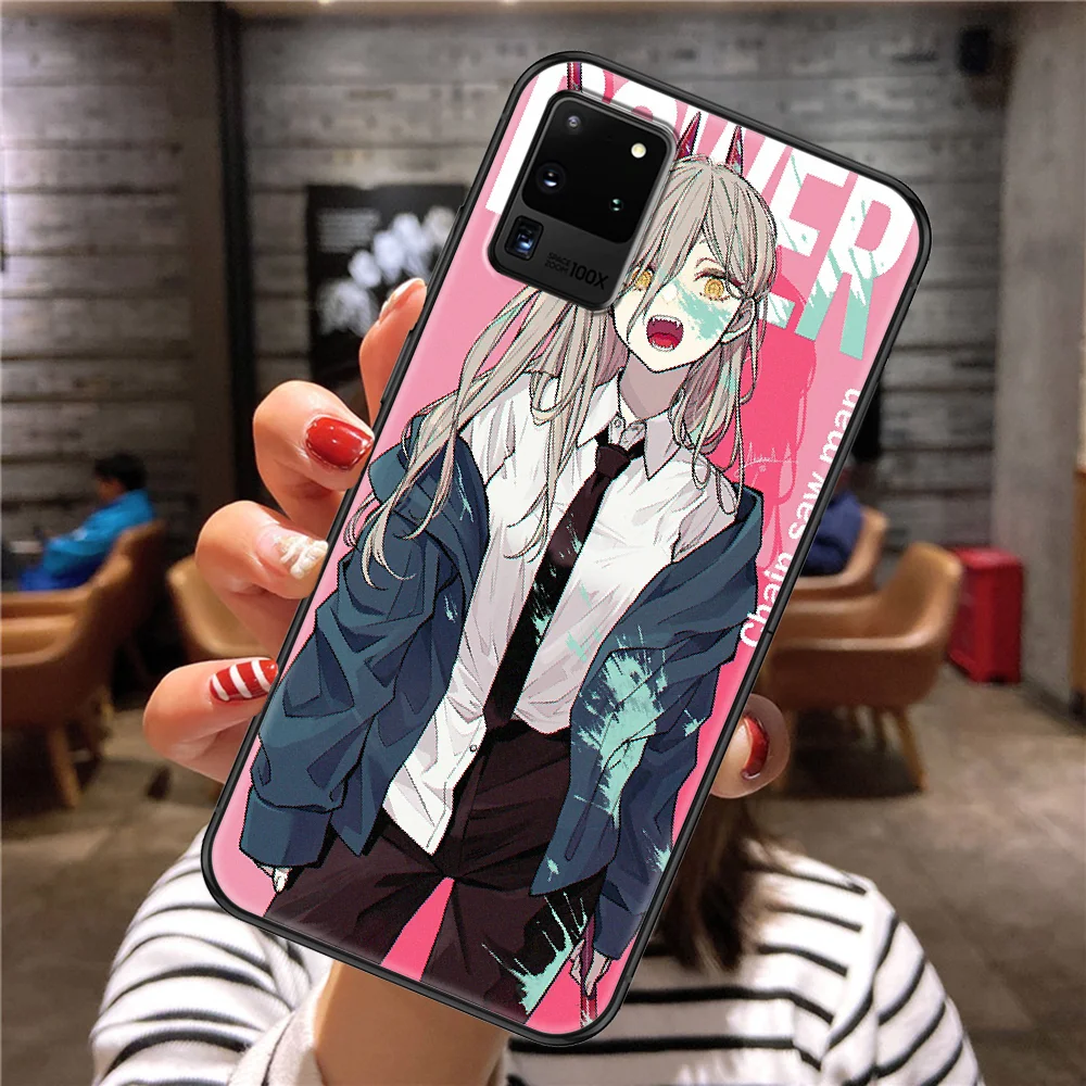 Чехол для телефона Anime Chainsaw Man для Samsung Galaxy Note 4 8 9 10 20 S8 S9 S10 S10E S20 Plus UITRA Ultra черный трендовый корпус 3D на.
