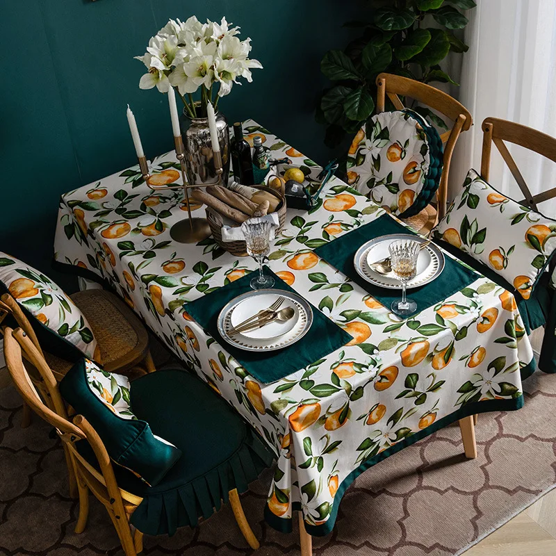

Track On The Table Cloths Party Decoration On The Table Decoration Dining Room Anti-Stain Tablecloth Rectangular for Home Print