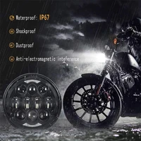 5 75 inch 80w led headlight projector halo ring high low beam lamp 5 34 motorcycle drl turn signal for sportster dyna iron