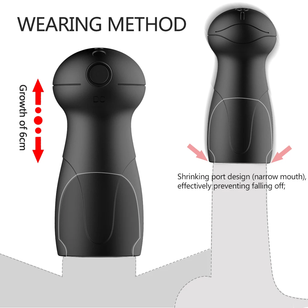 Вибрирующий удлинитель пениса вибратор тренажер для головки глаз тренировочный