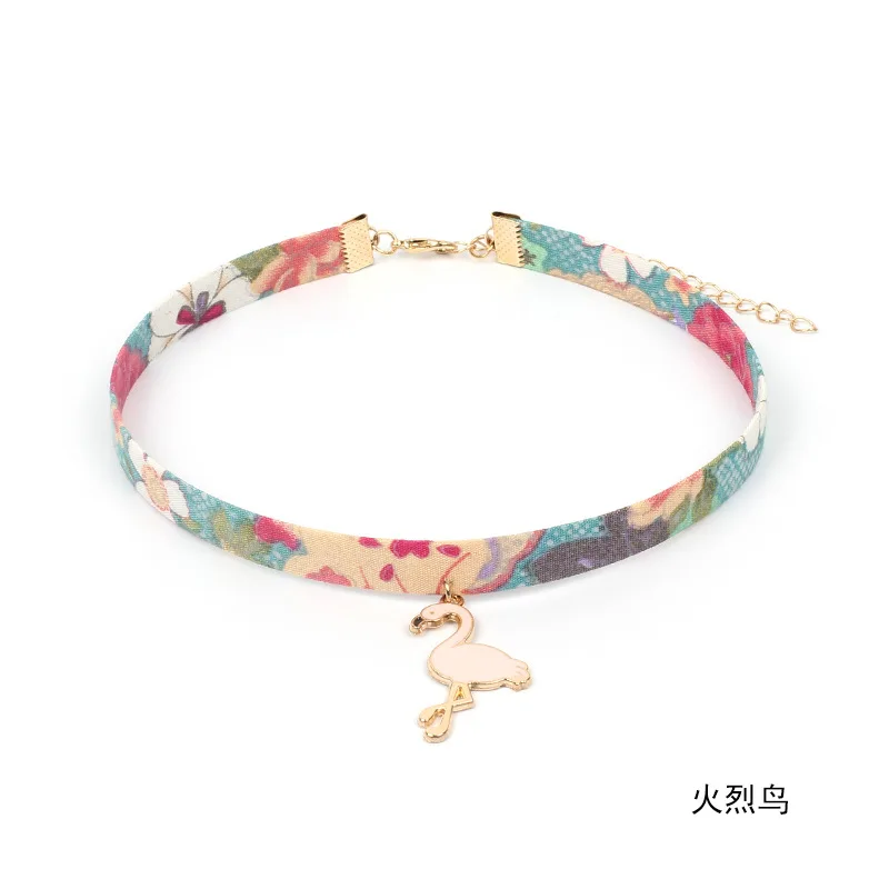 Женское Винтажное колье-чокер с подвеской в виде животного ожерелье японском