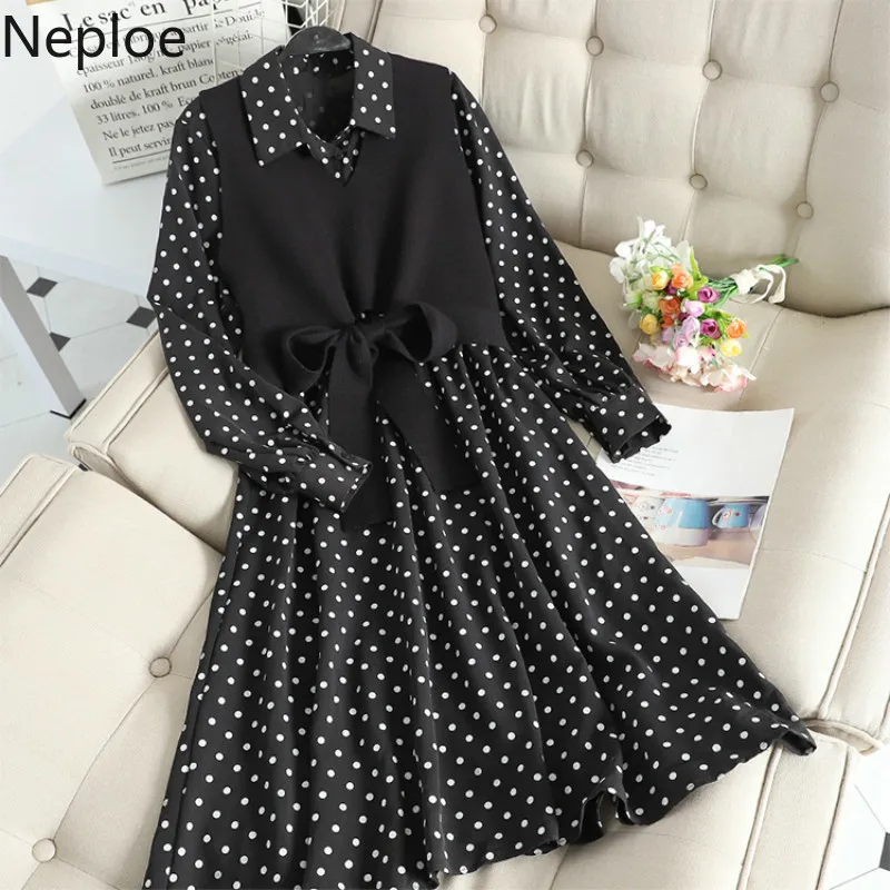 Neploe шифоновое летнее платье с узором в виде сердца женское 2019 милое v образным