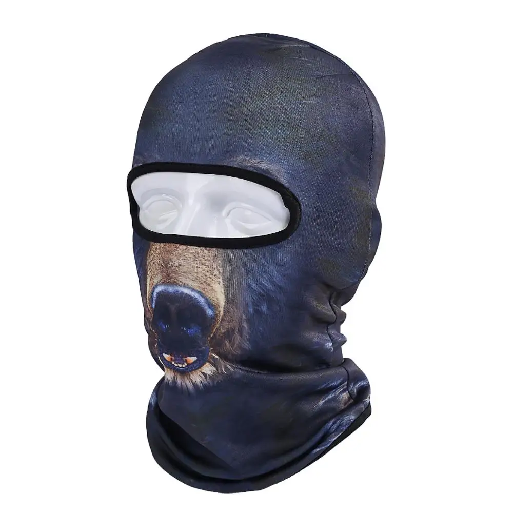 Балаклава с 3D принтом маска для мотоцикла верховой езды пеших прогулок на все