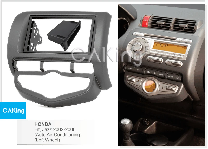 Автомобильная радиопанель Fascia ДЛЯ Honda Fit Jazz 2002 2008 (Авто кондиционер/левое колесо)