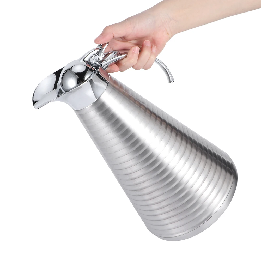 2 л нержавеющая сталь двухуровневый вакуумный кувшин Термоизолированный чайник