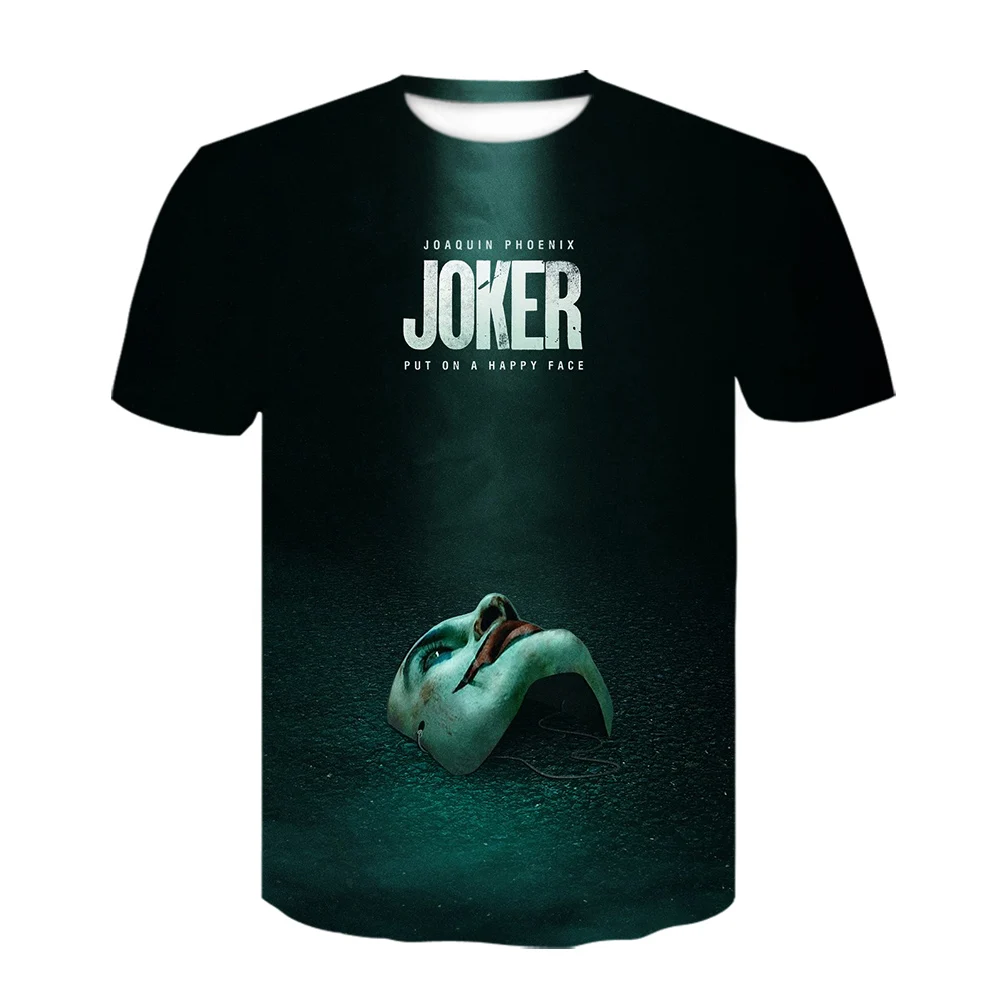 Футболка с 3D-принтом клоуна из фильма ужас повседневная смешная рубашка круглым