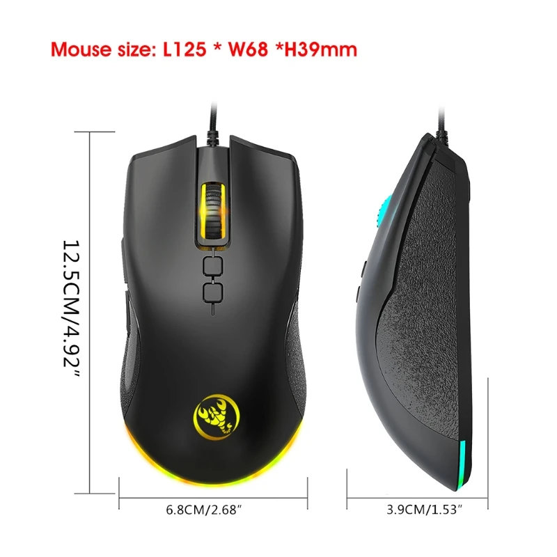 

Wired One Hand Gaming Keyboard Mini Backlit Keypad Mechanical Keyboard for PUBG