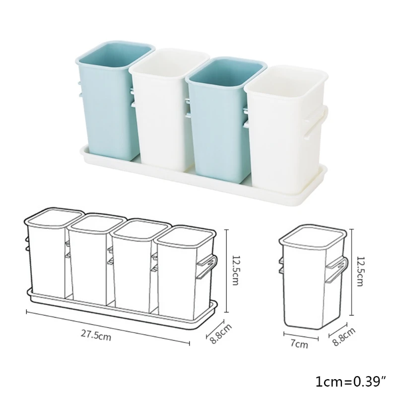 

Household Kitchen Plastic Utensil Holder Countertop Flatware Silverware Cutlery Caddy Organizer Multifunctional Drain Rack K0AA