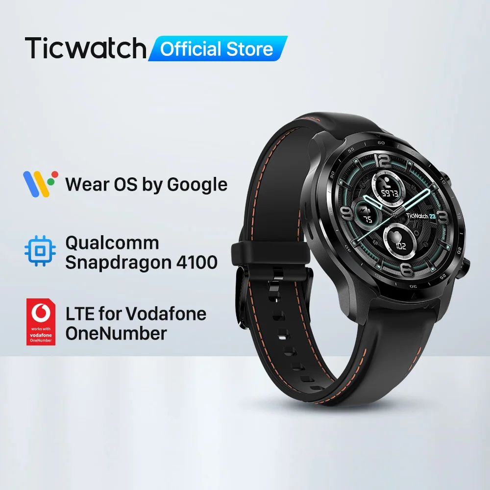 

TicWatch Pro 3 LTE Wear OS Smartwatch Vodafone DE/UK Men's Sports Watch Snapdragon Wear 4100 8GB ROM 3~45 Days Battery Life