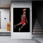 Живопись Джордан муха в dunk баскетбольный Настенный Плакат Картина гостиной украшение движение холст для спальни