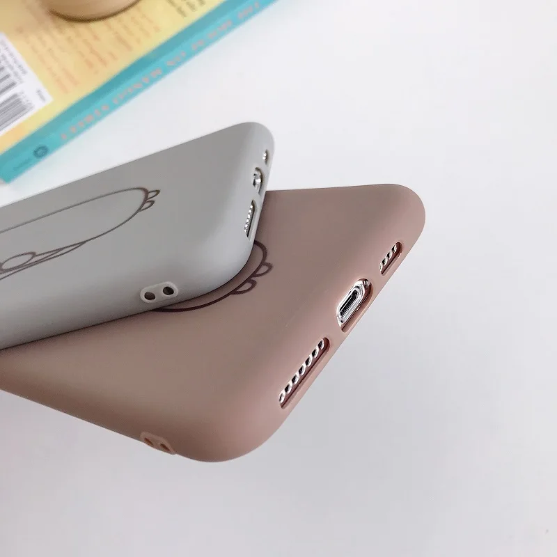 Cute stretch line bear phone case for iPhone 6 7 8Plus XR XS MAX 11Pro 11Promax TPU soft silicone back cover |