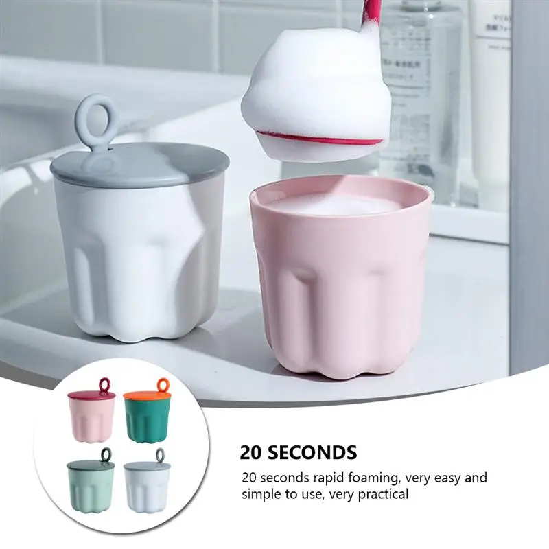 

4pcs Cleansing Milk Bubbler Lovely Mini Durable Mini Bubbling Tool Foaming Cup Cleanser Bubble Cup for Home