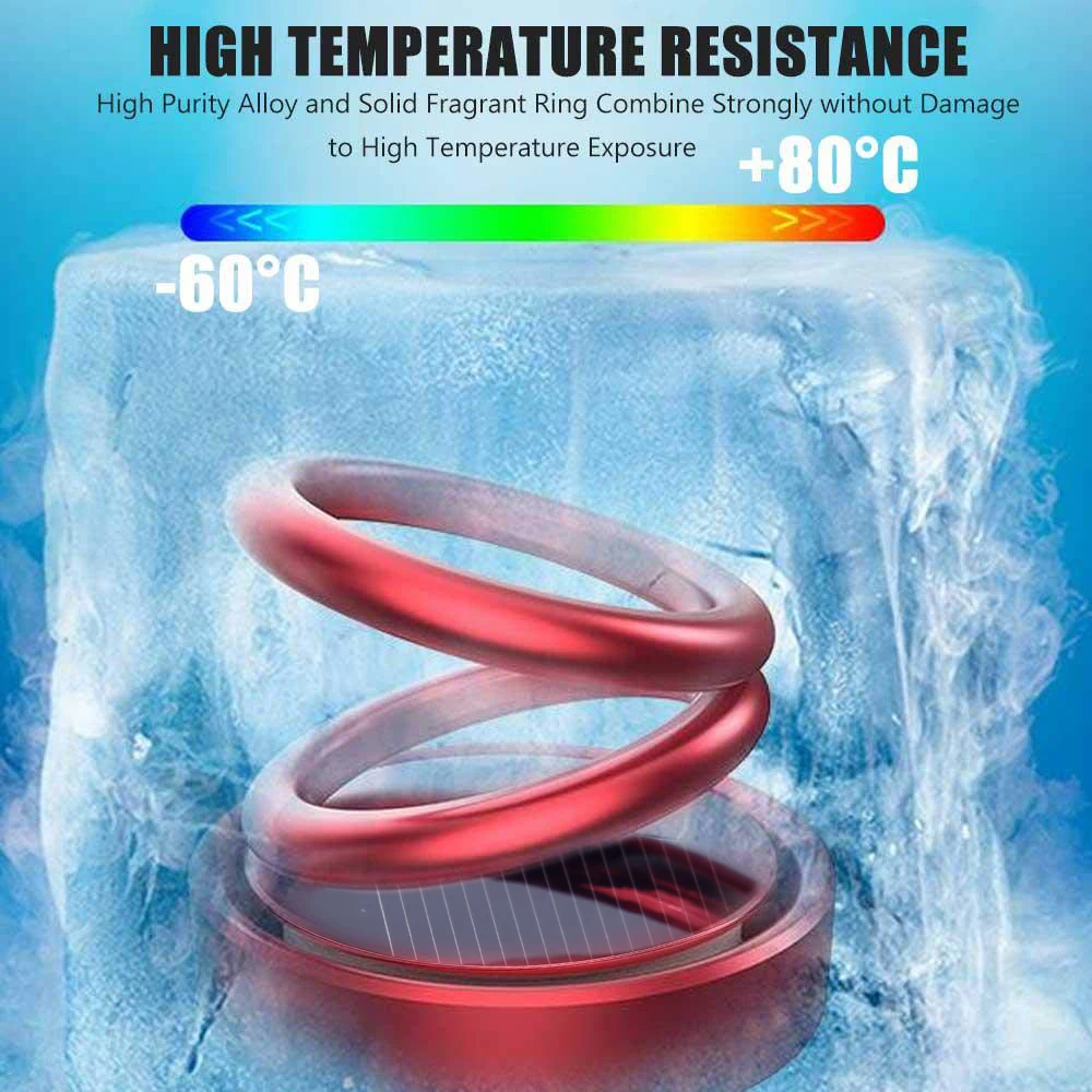 1 шт. Солнечная подвеска двойное кольцо вращающийся автомобиль ароматерапия