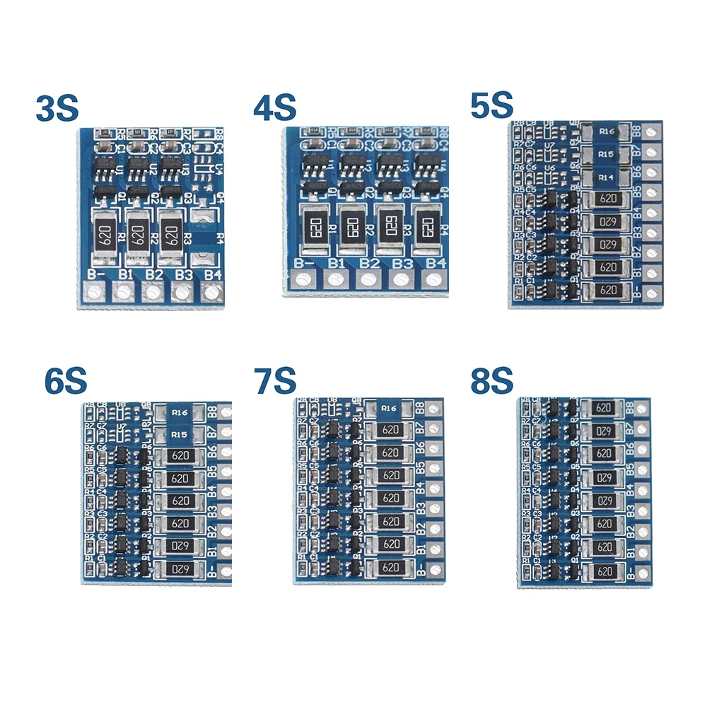 

11.1~33.6V 66mA 3/4/5/6/7/8S Li-ion Lipo Battery Lithium 18650 Batteries Function Protection Board