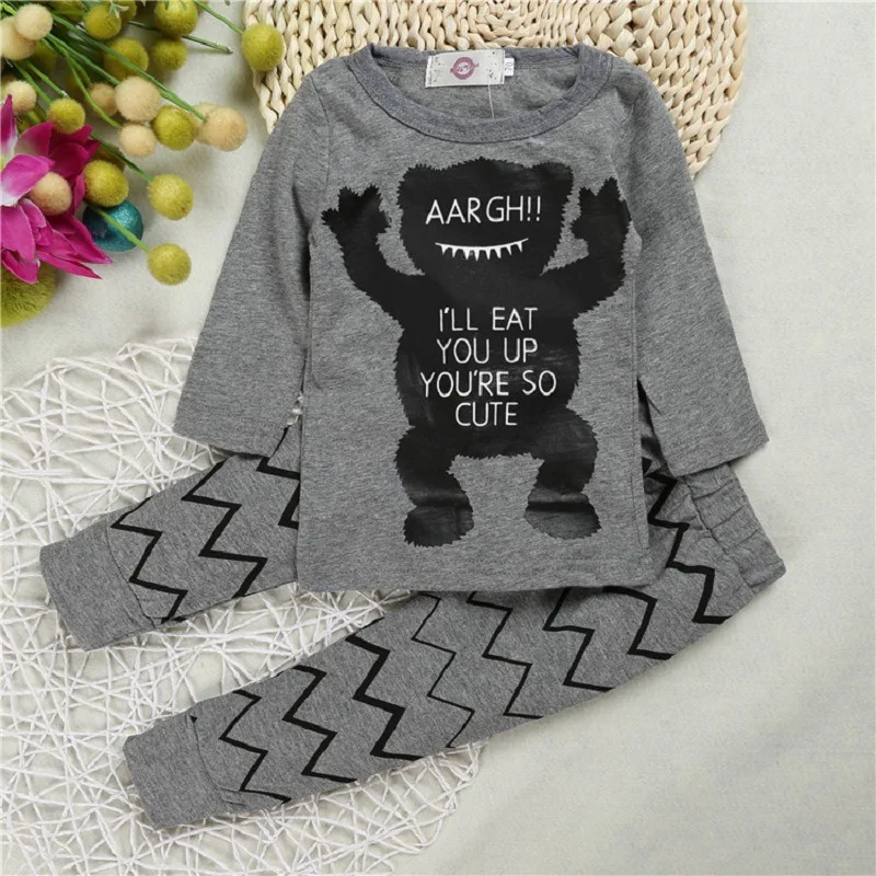 

Newborn Clothing Sets 2021 Autumn Baby Girl Boy Cartoon Top + Pants 2-Pce Infant Toddler Outfits 9-36 Months Children Clothes