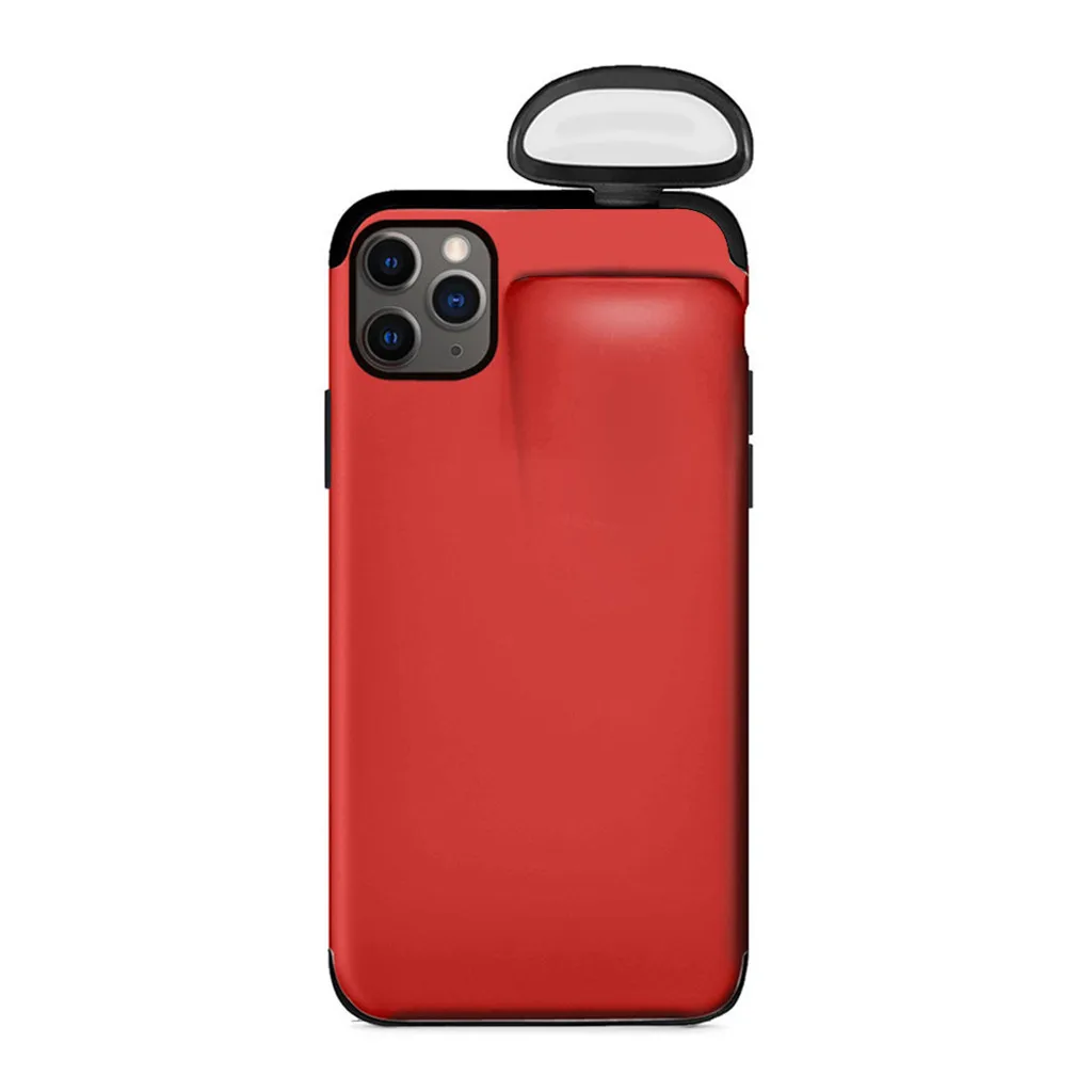 2 в 1 чехол для AirPods для iPhone 11 чехол для iPhone 7 Plus/8 Plus/X/XS Max/11 Pro Max чехол защитный чехол 19 октября