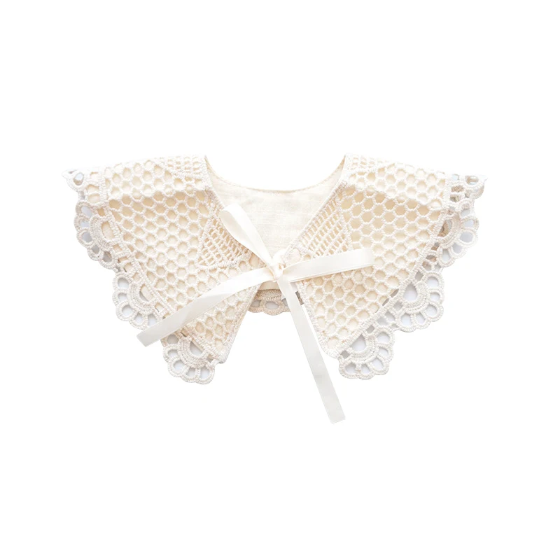 New Lace Baby Bibs Burp Clothes Cotton Collar Shawl Baby Girl Scarf Adjustable Kids Neckwear Baby Stuff Kids Accessories
